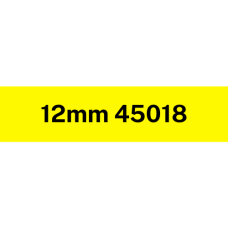 12mm Black on Yellow 45018