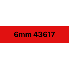 6mm Black on Red 43617