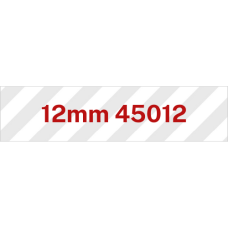 12mm Red on Clear 45012