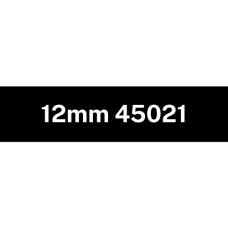 12mm White on Black 45021