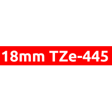 TZe-445 18mm White on red