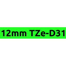 TZe-D31 12mm Black on flouro green