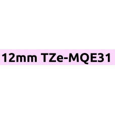 TZe-MQE31 12mm Black on pastel pink