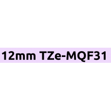 TZe-MQF31 12mm Black on pastel purple