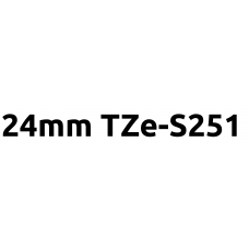 TZe-S251 24mm Black on white strong adhesive